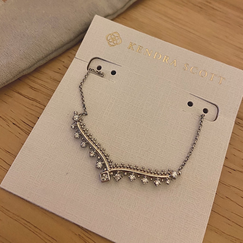 Kendra Scott silver and crystal necklace